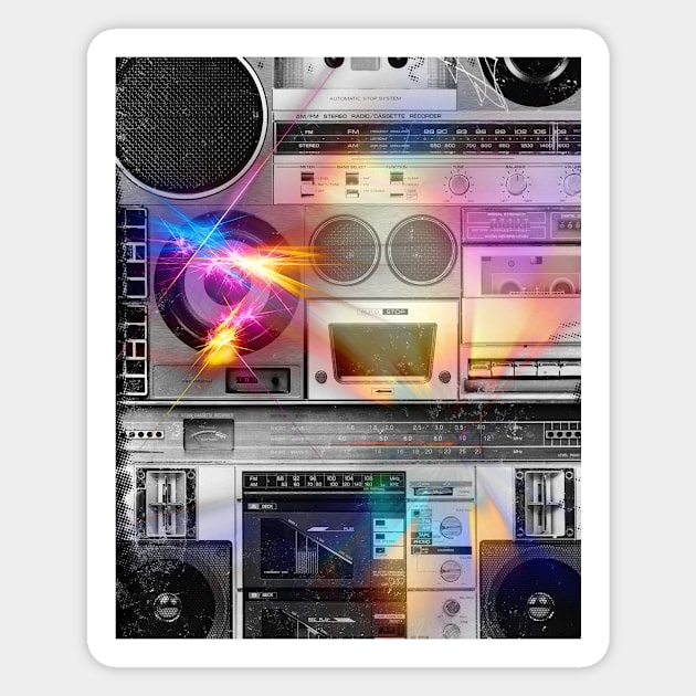 Retro Stereo Magnet by Buy Custom Things